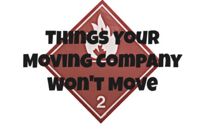 Things Your Moving Company Won't Move