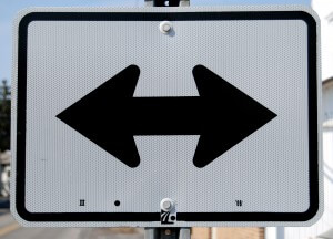 A decision sig with a double sided arrow.