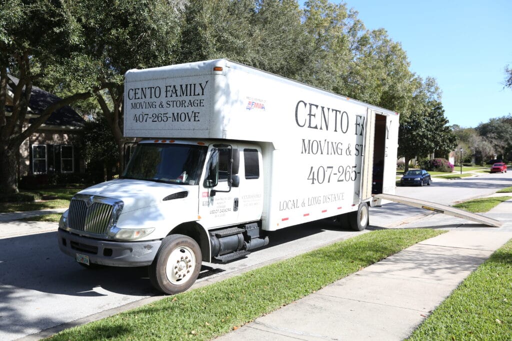 Cento Family Moving and Storage truck parked