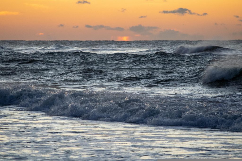 Sunrise over the ocean at Pensacola, Florida
